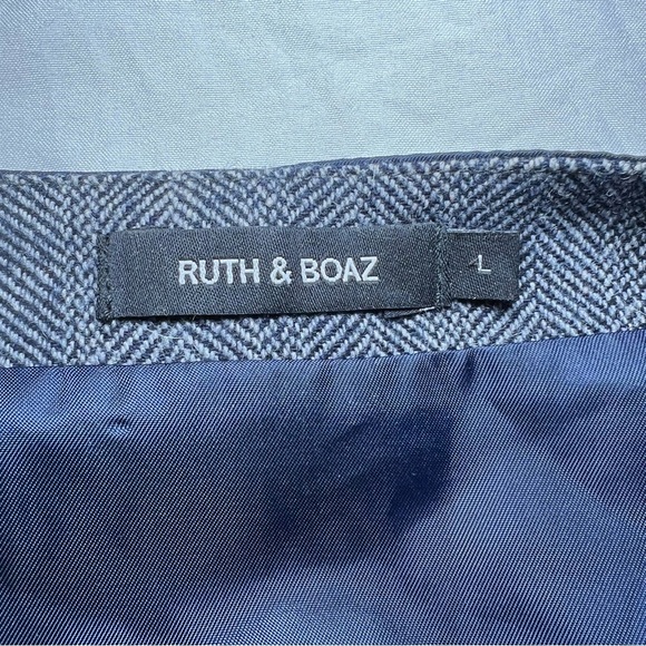 Ruth & Boaz Men’s Wool Blend Tweed Vest Navy Blue - Picture 3 of 7